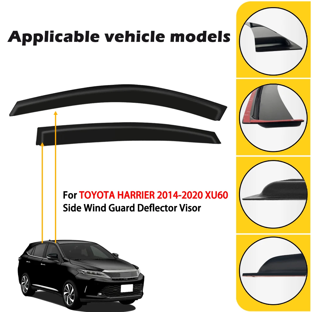 For TOYOTA HARRIER 2014-2020 XU60 Side Wind Guard Deflector Visor Other Exterior Accessories Car Channel Window Vent Visor