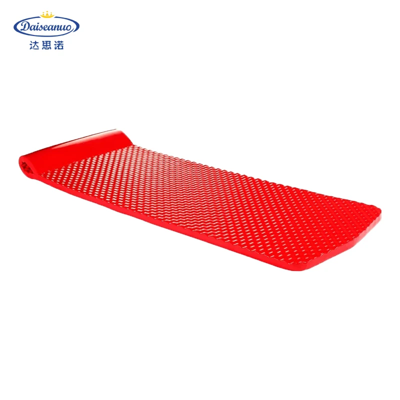 NBR/PVC Vinyl Coated Rubber Adult Foam Water Floating Mat Bed Swimming Pool Water Lounger with Roll Pillow