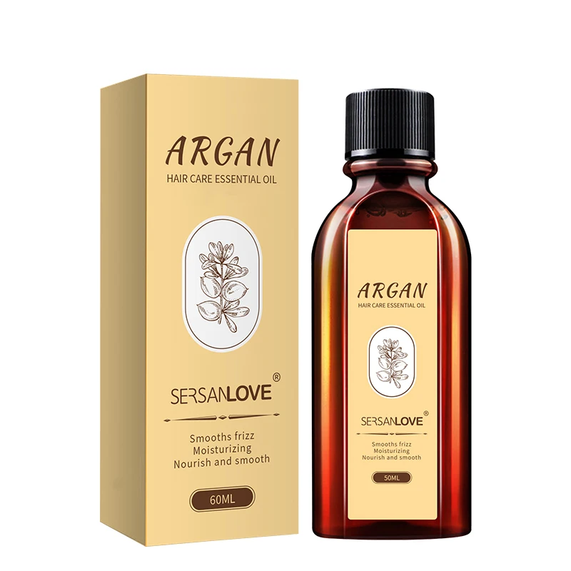 SERSANLOVE Organic Argan Hair Care Essential Oil Nourishes Repair Hair End Split Ends Haircare Oil Soft And Beautiful Hair