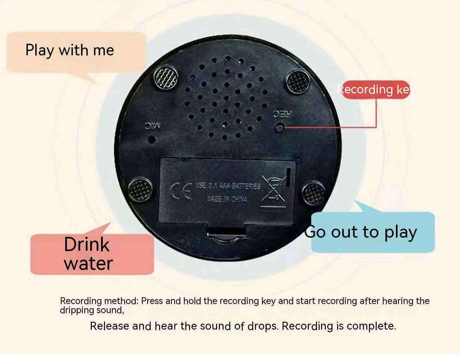 C&C Pet Communication Button Dog Answer Buzzer Sound Box Training Talking Toys Recording Sounder Voice