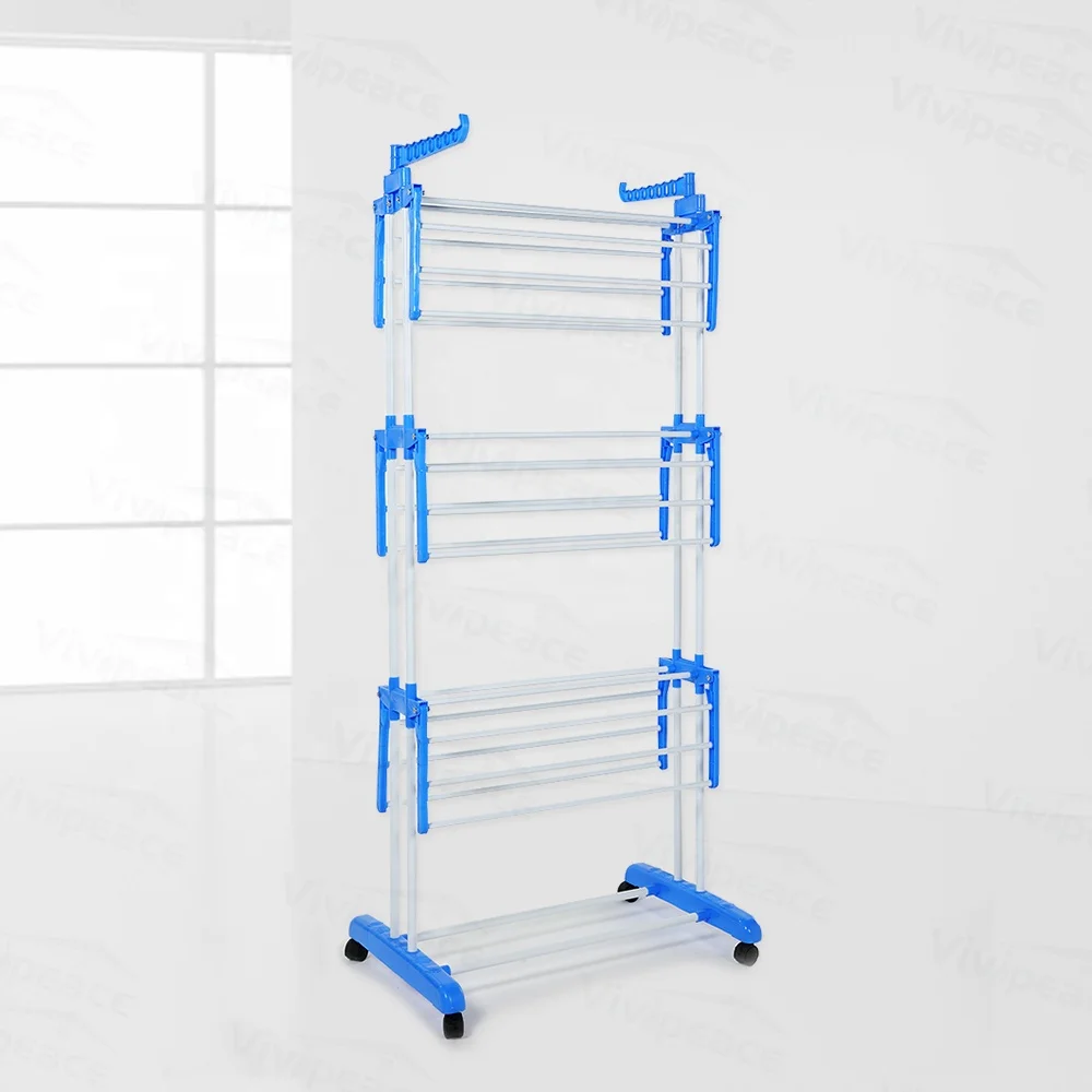 3 яруса кружевных прокатки вешалка для сушки одежды стойки белья с складная форма крыльев в