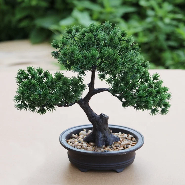 V-3283 Hot Seller Artificial Bonsai Tree Plants With Vase For Table Decoration