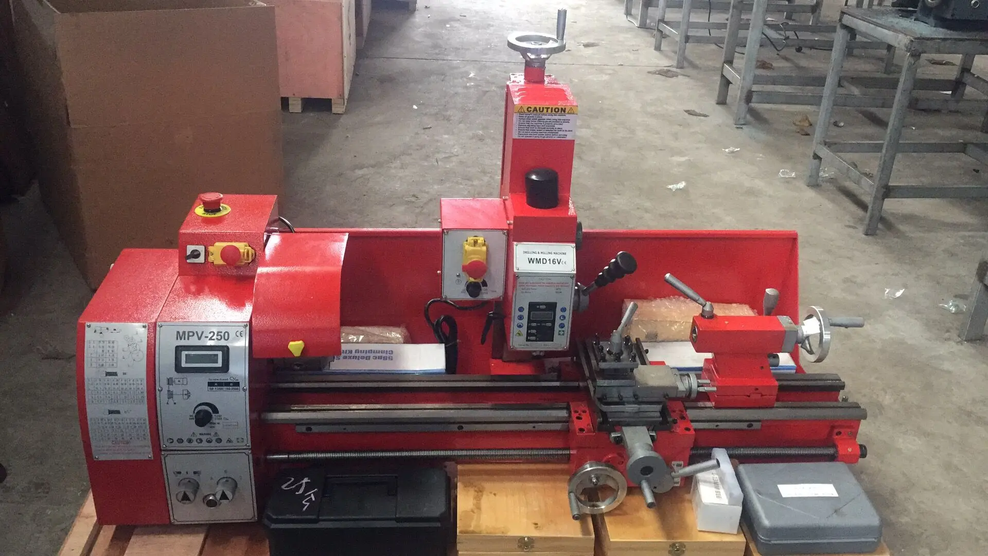 2022 WMTCNC MPV250 Combo Lathe/Drill/Mill Multi-function for Metalworking