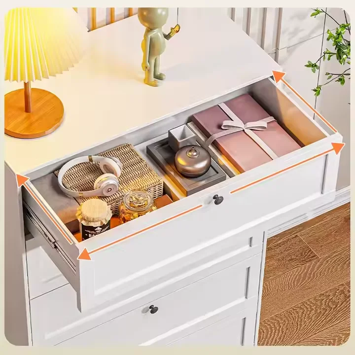 Steel Storage Cabinet for Home Organization with Embossed Panel Design Embossed Steel Wardrobe Cabinet with Adjustable Shelves