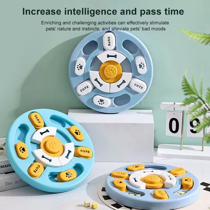 WholesaleTraining Non-slip Dog Games Puppy Puzzle Slow Food Leaking Food Fun Tools squeaky pet food dog puzzle toy increase IQ