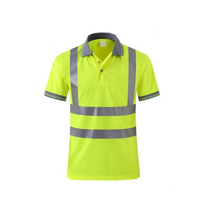 Wholesale custom t-shirt printing reflective vest highway guardrail quick-drying t-shirt short-sleeved reflective clothing