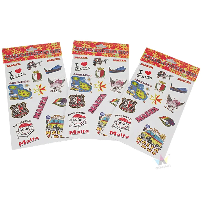 Crown Win Custom logo Matte Laminated Synthetic Polyester Paper Glossy Adhesive Batch Cartoon Game Character Label Paster Decals