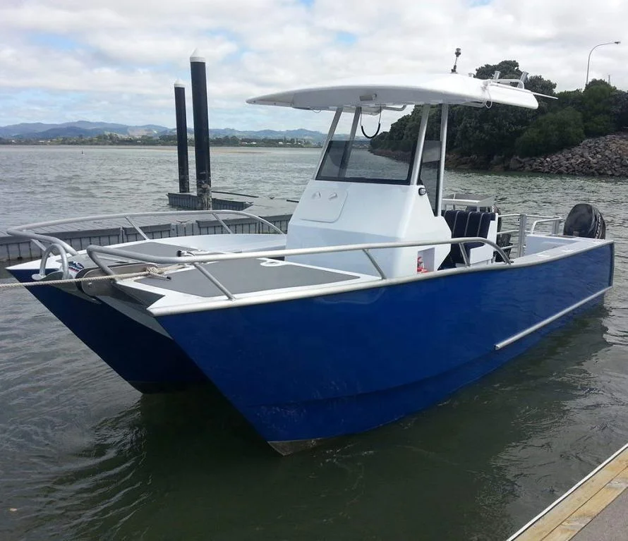 
22ft 6.7m hot sell Center Console Aluminum Catamaran fishing boat 