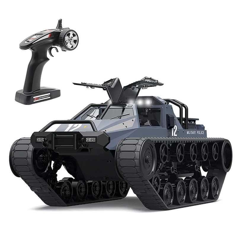 Remote Control Crawler High Speed Tank Off-Road 4WD RC Car 2.4 Ghz RC Army Truck 1/12 Drift Tank RC Tank for Kids Adults