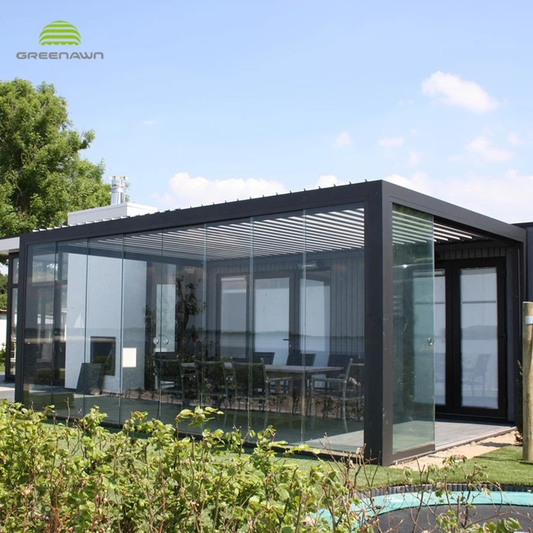 Waterproof Bioclimatica Louver Roof Price Motorized Pergola Awning Systems