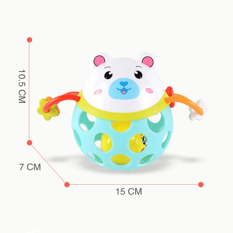 
0-12 Months Baby Rattles toy Intelligence Grasping Gums Plastic Animal Music Hand Shake Toy Early Educational Gift for Newborns 