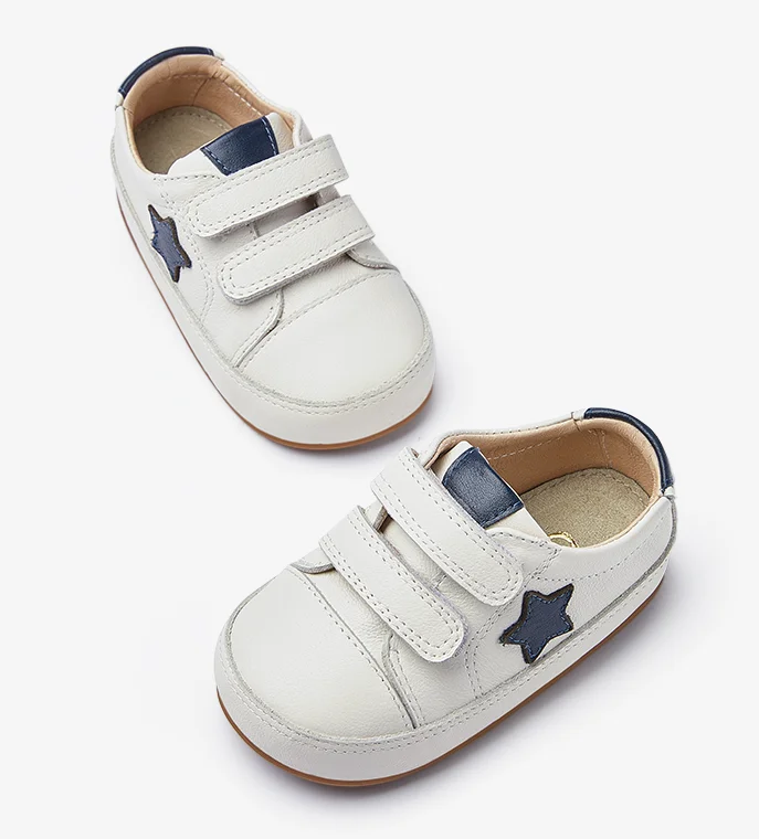 Baby Girls Boys Casual Shoes Soft Rubber Sole Anti-Slip Star Leather Sneakers for Toddler