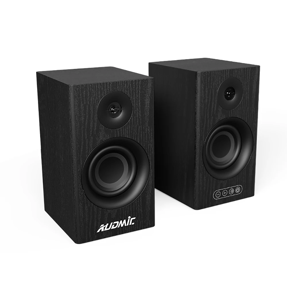 Wholesale Wooden High End Stereo 3D Hifi Sound Professional Home Audio Speaker Heavy Bass Bluetooth Desktop 2.0 Speaker