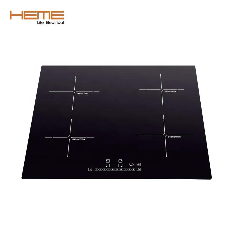 Kitchen Appliances Plaque De Cuisson Induction Built in Four Burners Glass Panel Induction Cooker Hob