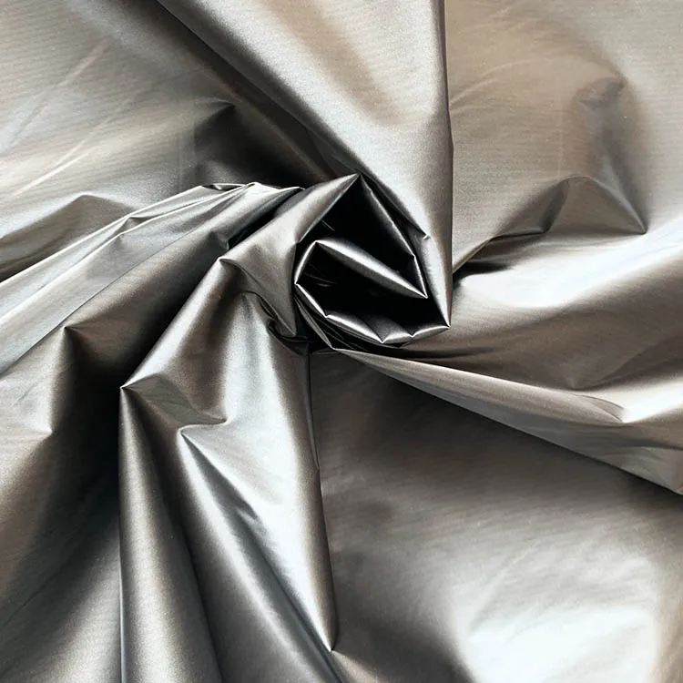 
china manufacturers nylon fabric metallic simple sense fabric for down jacket 