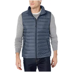 Wholesale Puffer Down Vest Men Winter Down Vest Cardigan Hooded Down Jacket Vest