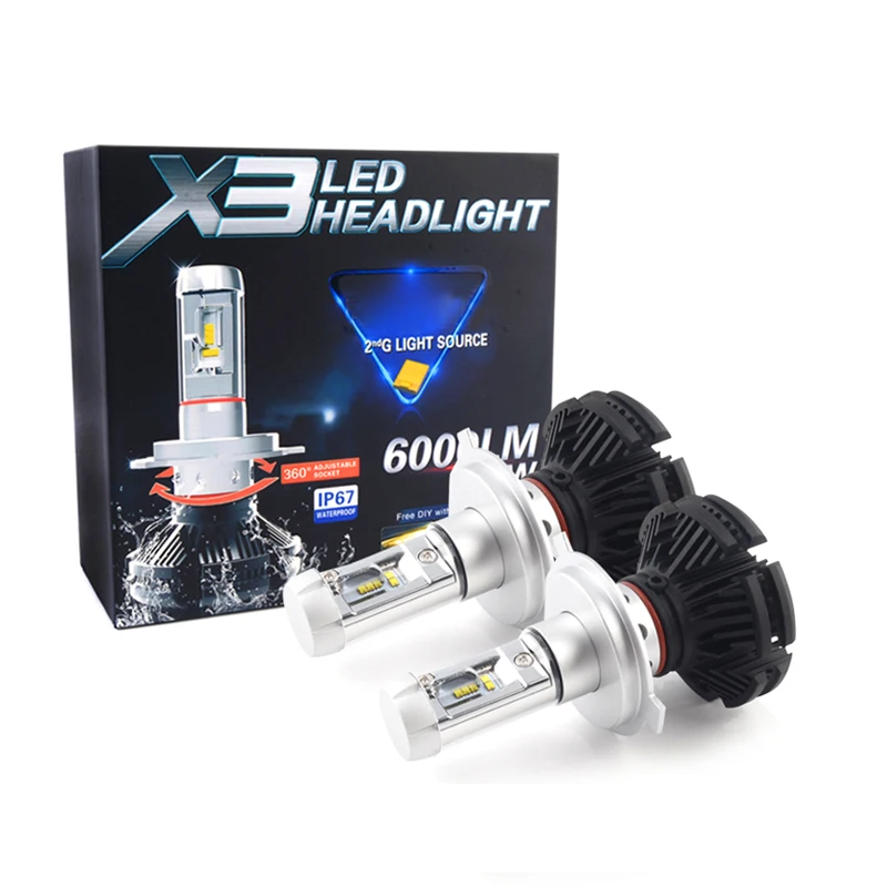 Auto Lights H4 Led Headlight H4 H7 9005 9006 9012 H13 H11 Factory Price Car Lights LED Headlight Bulb For Cars