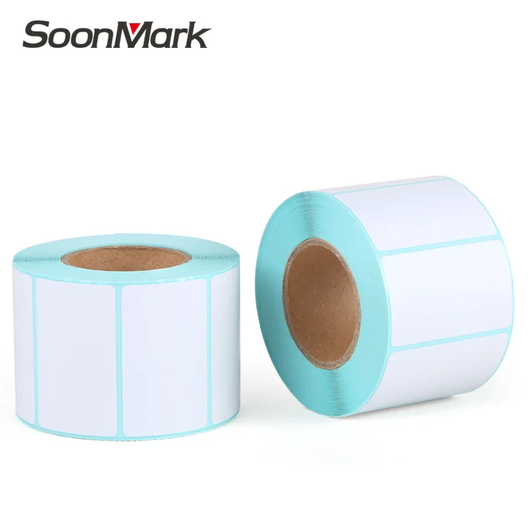 Thermal Bopp Barcode Paper Label Thermal Paper 60*40* 500 Pieces Removable White PP Transparent Sticker Thermal Label Paper