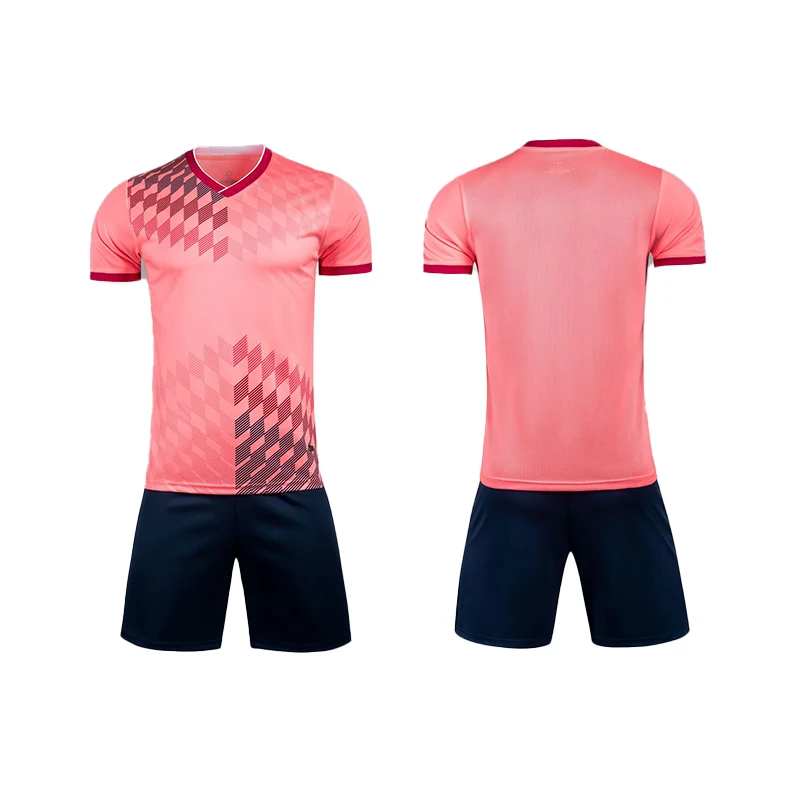 Sublimation Print Number Blank Soccer Shirts Breathable Soccer jersey set Sportswear Training suit  Football Uniform For Men