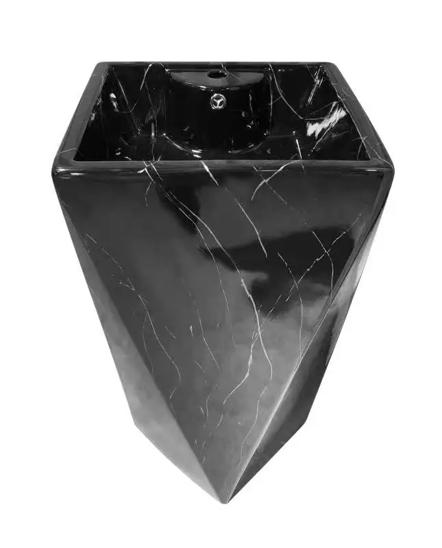 Marble Stone Sink Bathroom Ceramic Counter Top Hand Wash Pedestal Art Basin