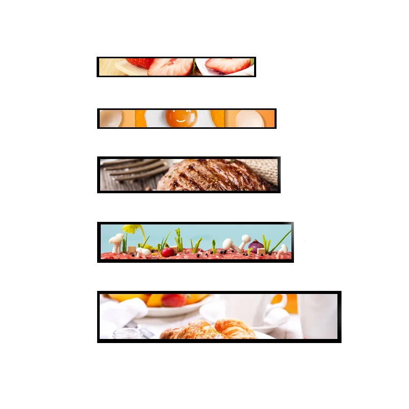 23.1 inch supermarket shelves stretch bar shaped display lcd advertising screen shelf stretched lcd displays