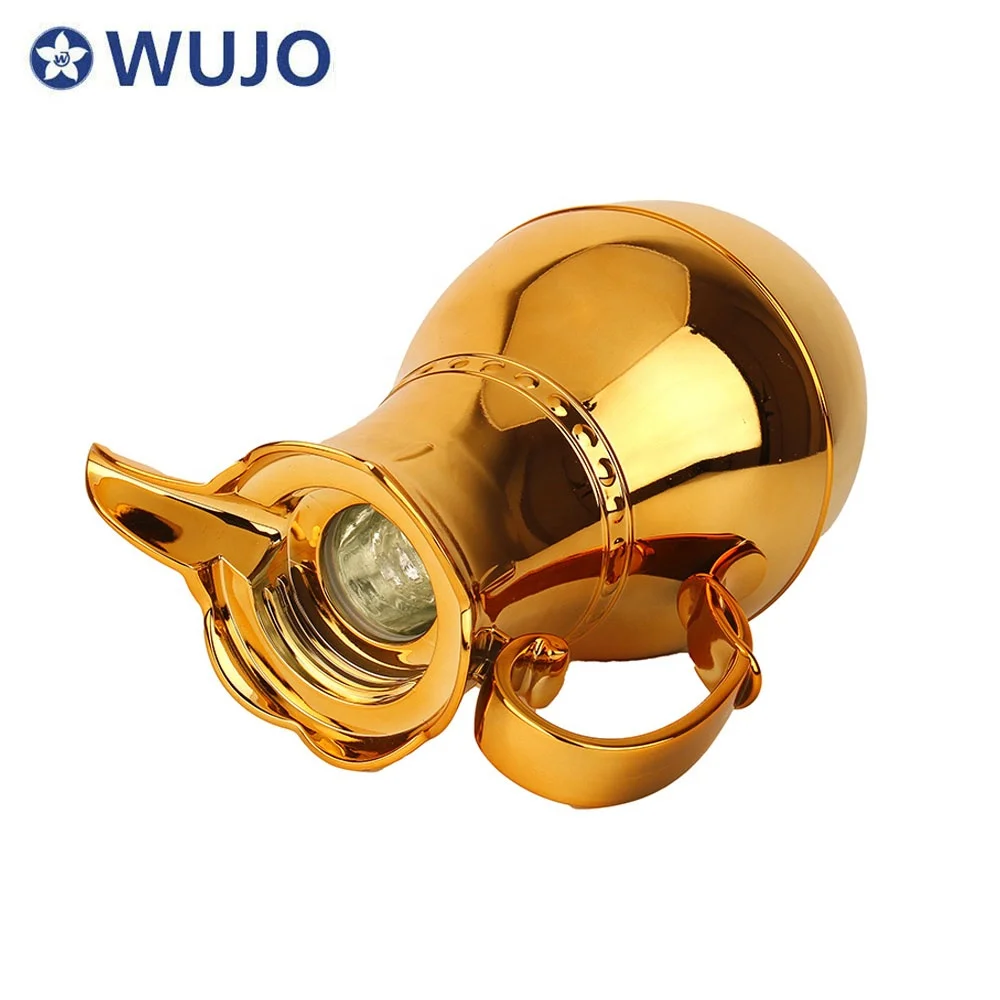 Wujo 0.5l 0.8l Саудовская Аравия Дубаи горячей воды кофе тепловой вакуумной изоляцией из нержавеющей стали термо горшок со стеклянной колбой