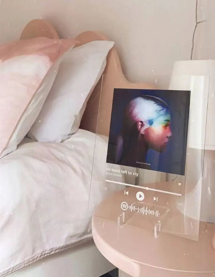 Boxin Customized Acrylic desktop poster Movie Plaque  Gift Glass Art Acrylic Song spotify Plaque with  Album and your own Photo