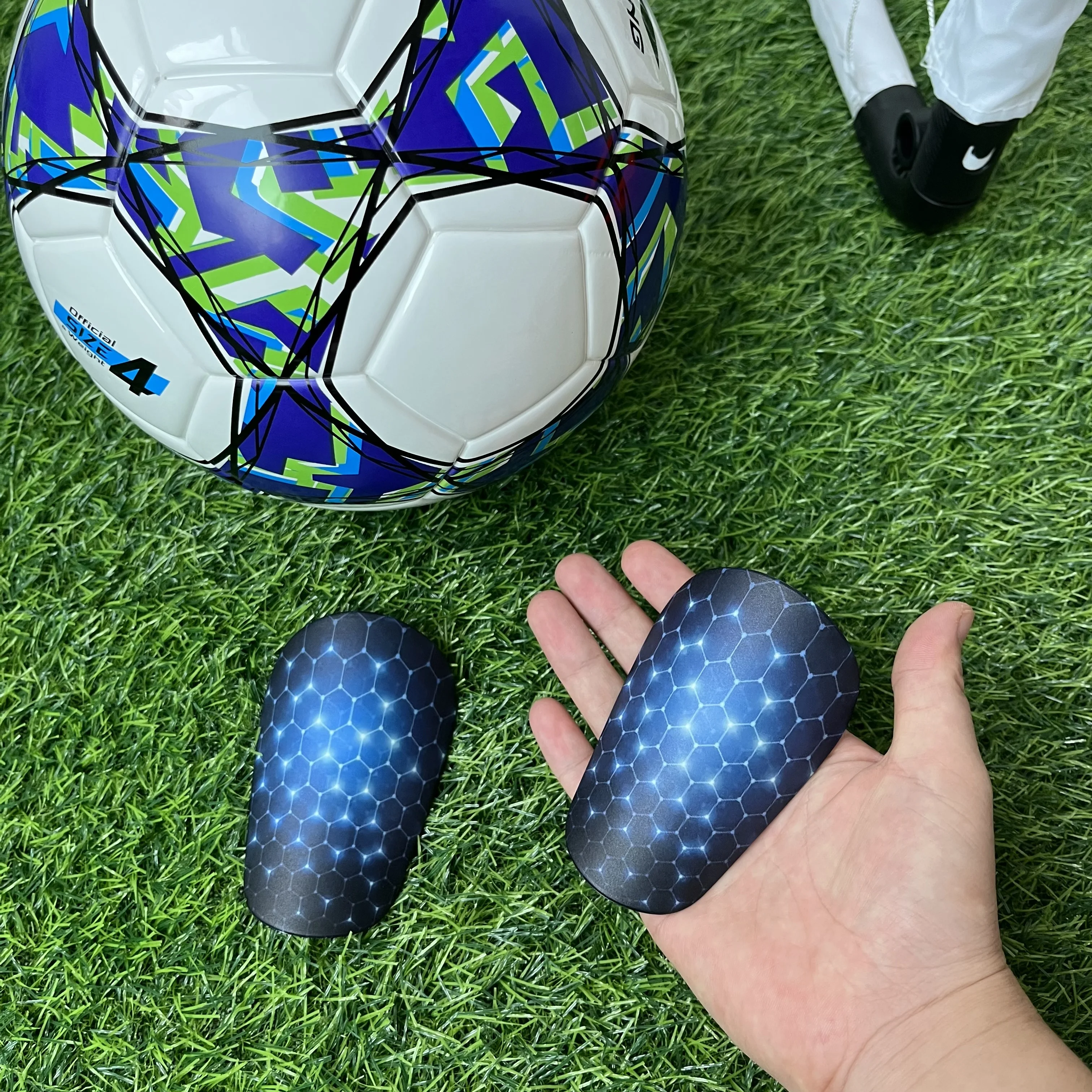 Custom Mini Soccer Shin Guards Pads 8*5cm & 10*6cm Small Knee Protector for Football Players & Arthritis Patients