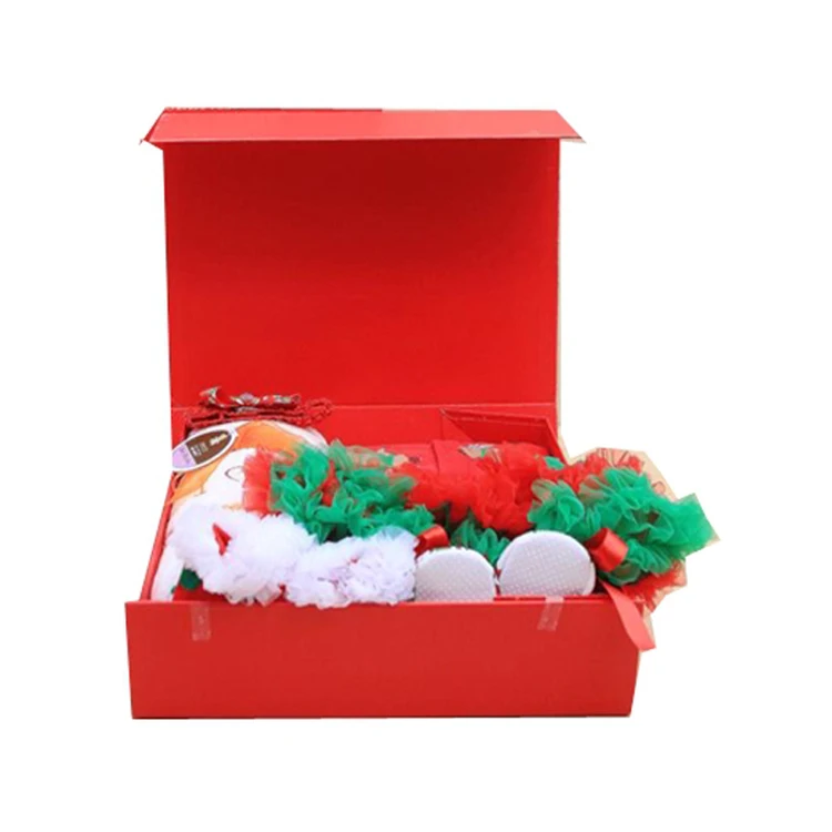 Рождественский Подарок Пользовательский логотип декоративная детская Роскошная упаковочная коробка для одежды
