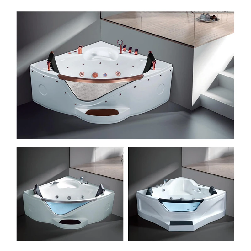 Factory Sell Luxury Freestanding Whirlpool Bath Tub Bubble Soaking Custom Massage Bathtub