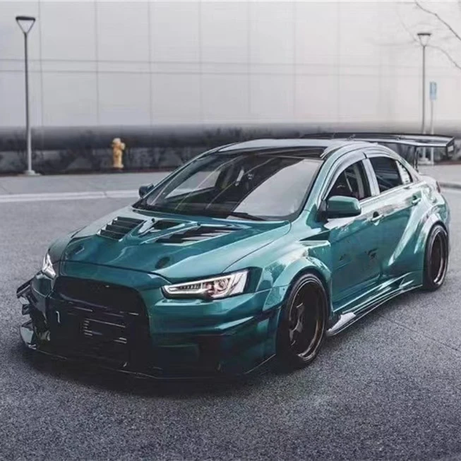 VARI II Style Forged 3k twill Carbon Fiber Hood For MITSUBISHI EVO 10 Engine Bonnet CHINA FACTORYU