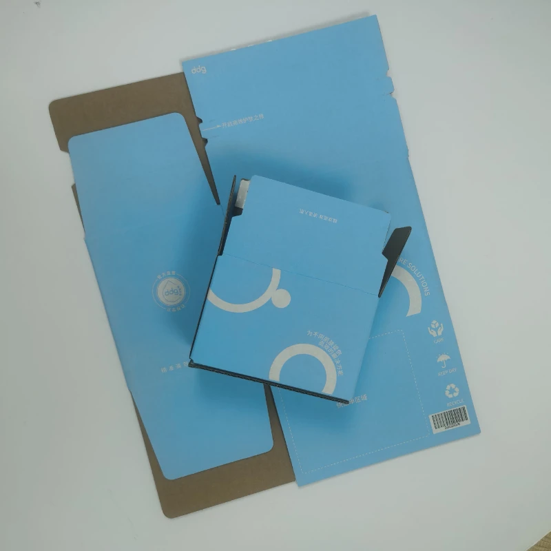 Многоразовая белая доставка упаковка для электронной коммерции гофрированный картон самоуплотняемая коробка доставки на молнии