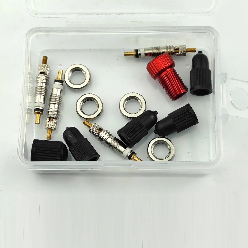 1 set Portable MTB Bike Bicycle Repair Tire Tyre Tool Set Kit Valve core adapter cap cover nuts