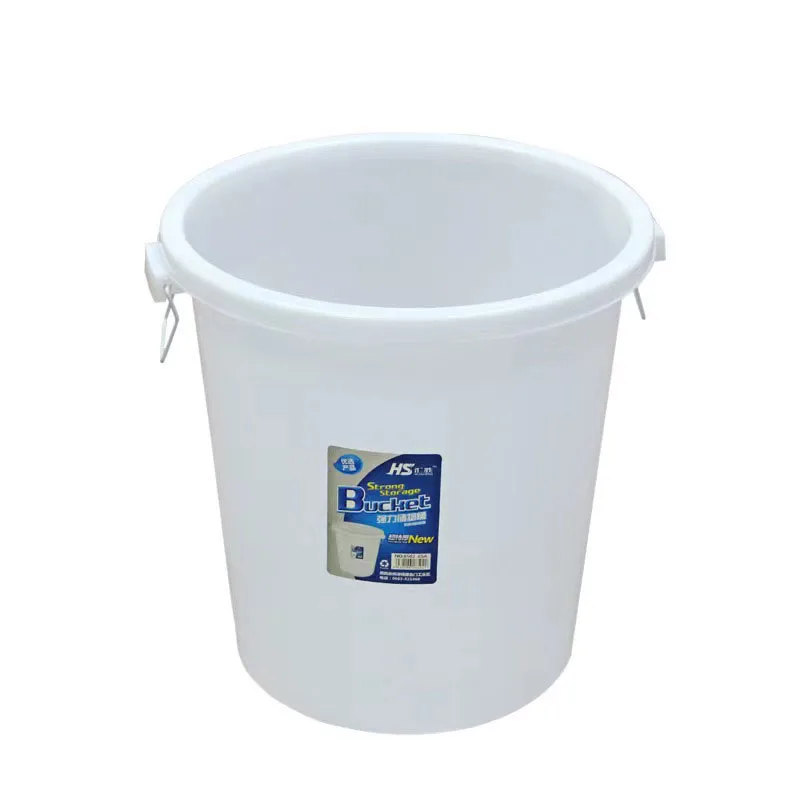 Plastic large white bucket with lid 65L Beef tendon Thickened food grade plastic buckets Large capacity
