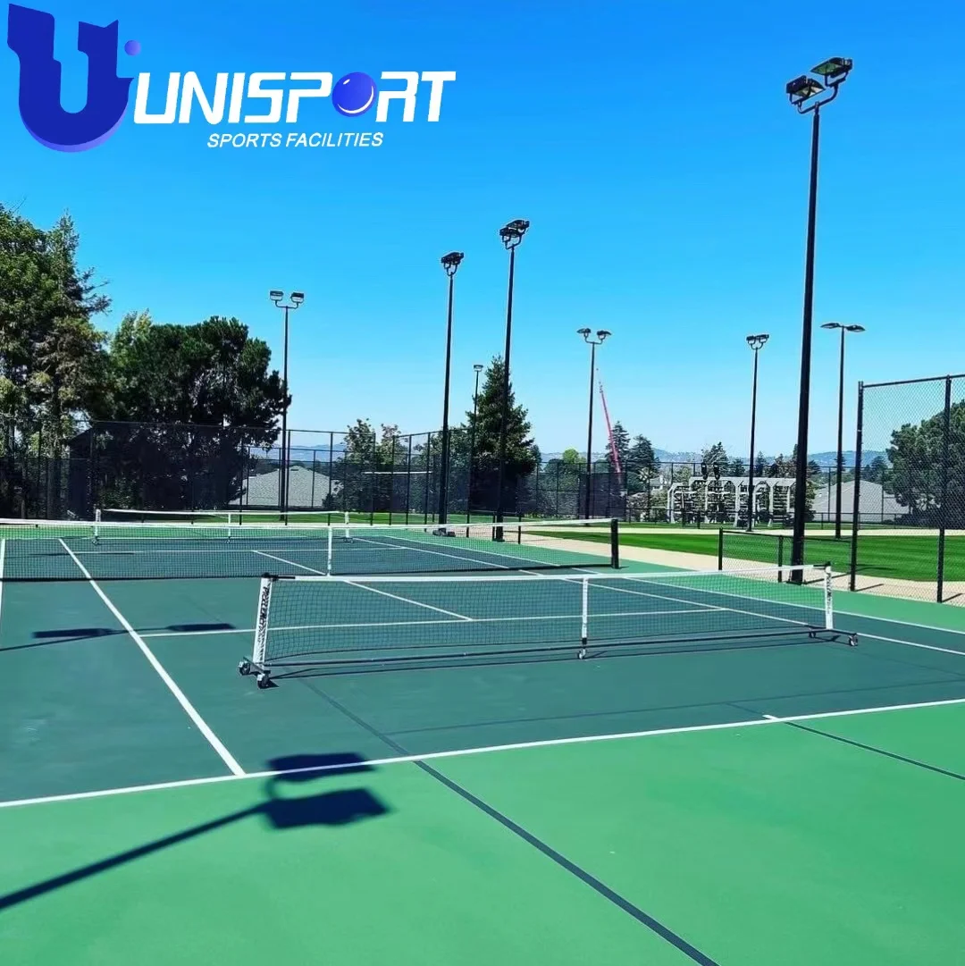 Unisport ITF Certificated Si-PU Rubber Sports Floor Coating for Tennis Court Indoor /Outdoor