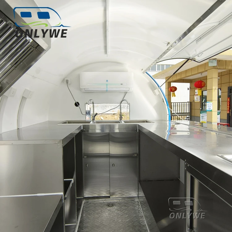 Small mobile kitchen churros taco pizza deep fryer fast food trailer fully equipped food trucks supplies for sale in germany