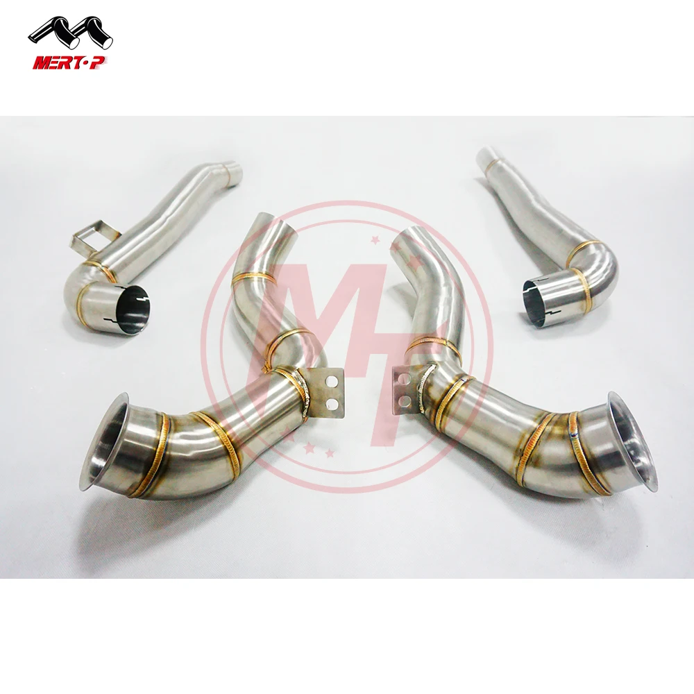 Mertop High Speed SS304 Benz downpipe for M178 GT 4.0T AMG GT/GTS/GTR C190 downpipe