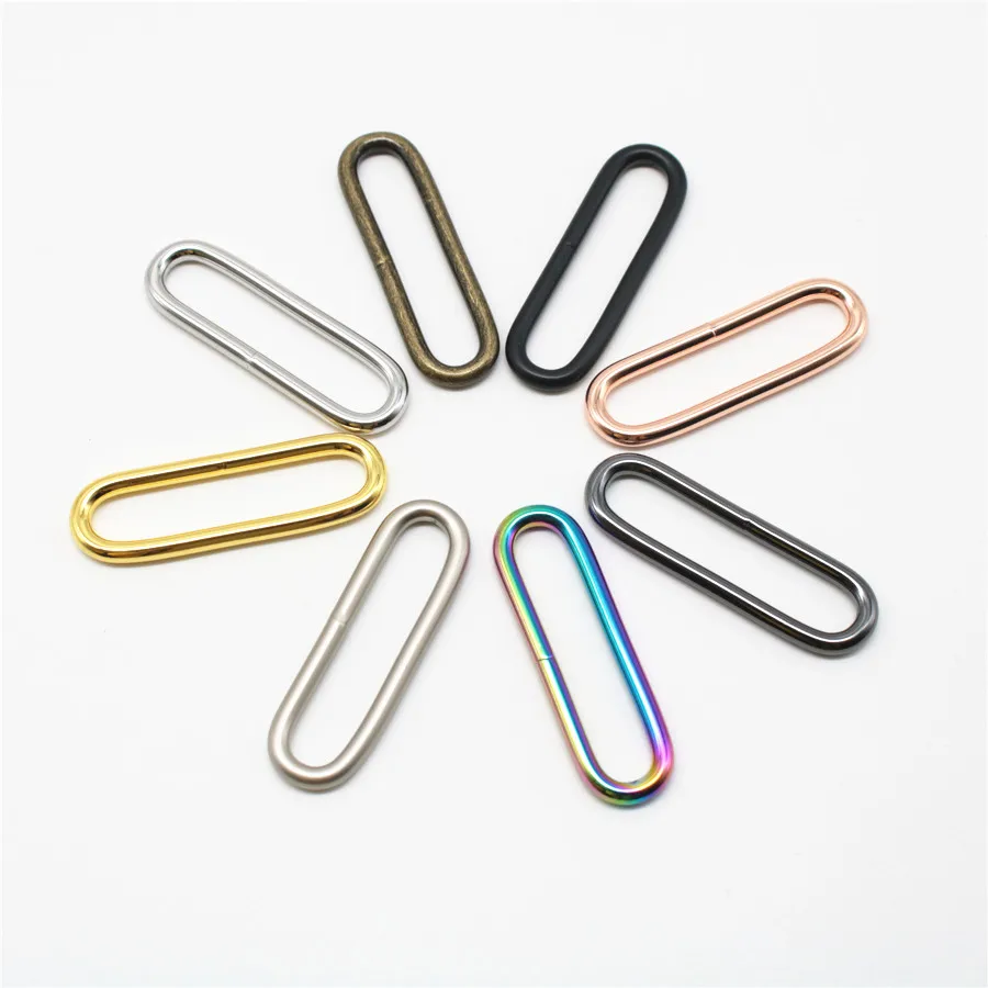 Strap Belt Loop Dog Collar Leads Clasp Hardware 20mm 25mm 38mm Metal Oval Ring Buckle Carabiner Hook For Bag Backpack