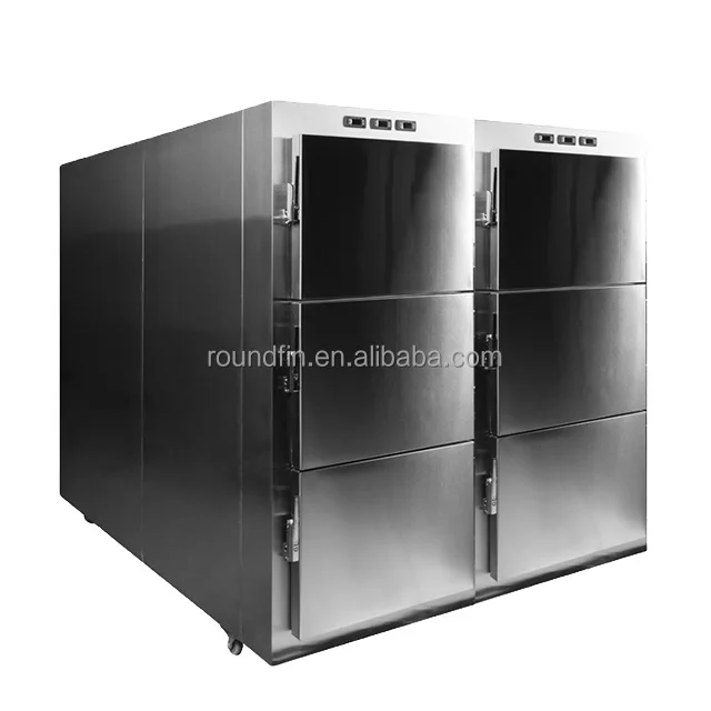 ROUNDFIN Stainless Steel Dead Corpse Mortuary 9 Bodies morgue freezer mortuary body refrigerator