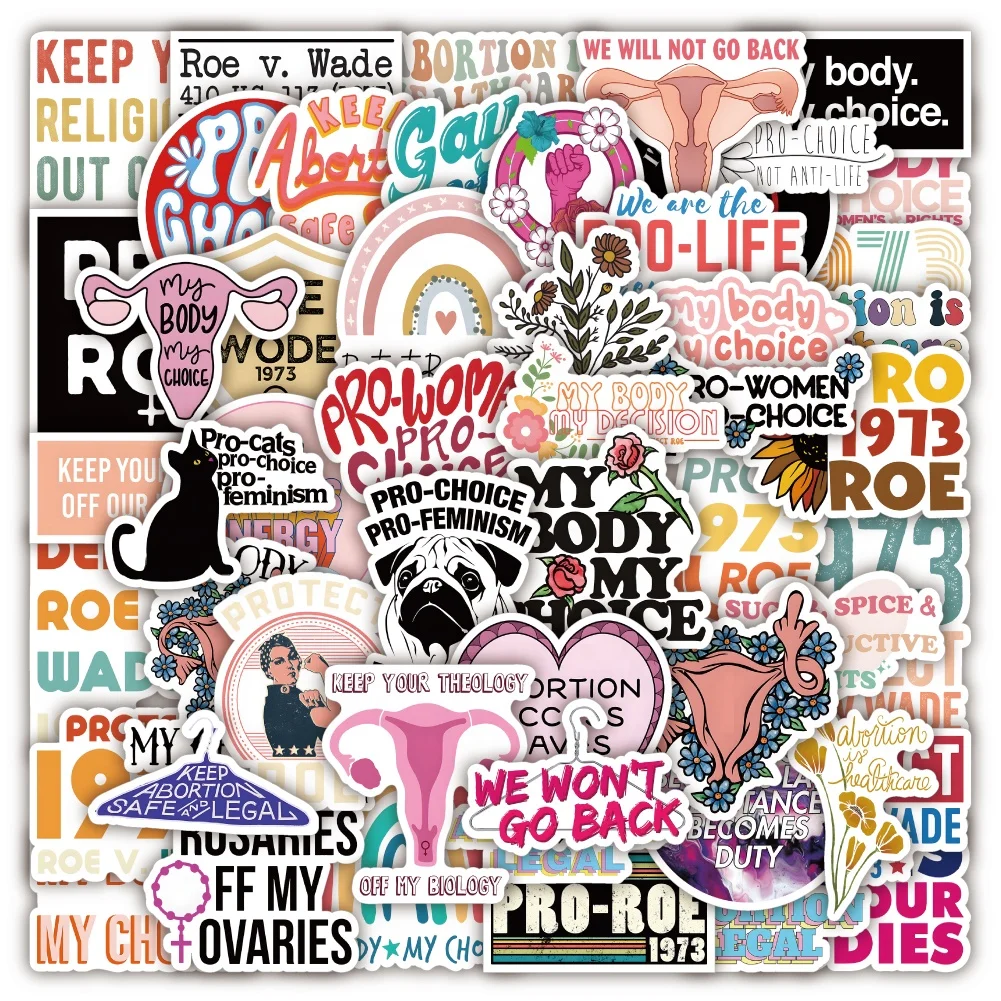 50pcs feminist Feminism Pro-C waterproof graffiti stickers luggage scooter computer cartoon decorative My Body My Choice sticker