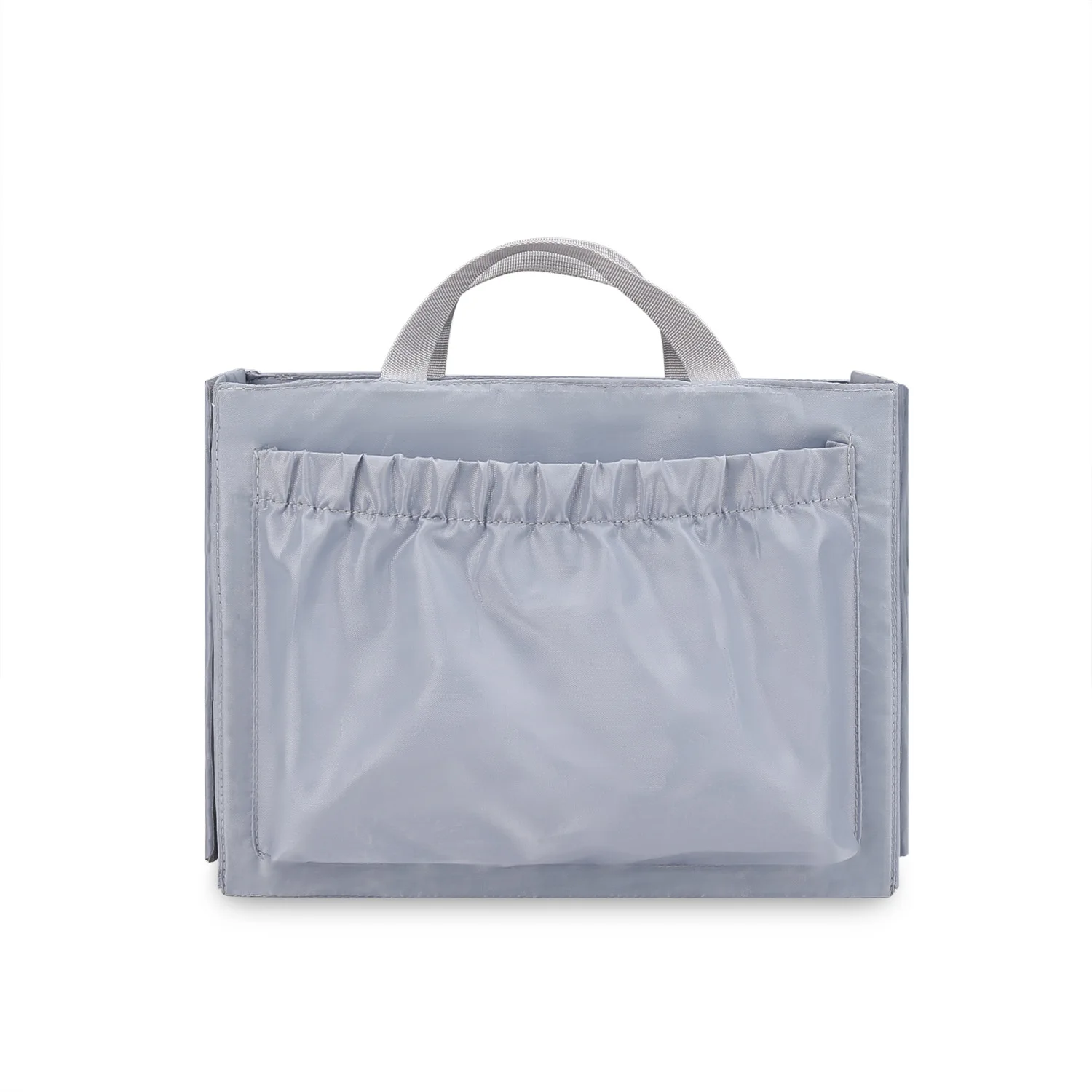 Detachable diaper bag liner with 6 total pockets, including an insulated pocket, keychain and washable changing pad.