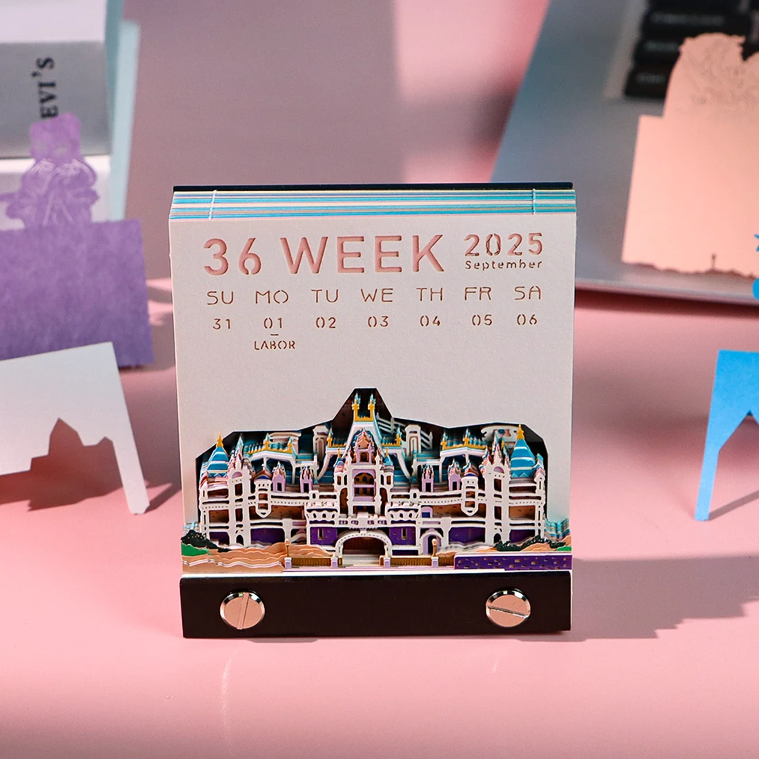 Kawaii Stationery Gift Set For School 3D Memo Pad Custom Calendar 2025 Note Pads Hary Potter Castle Panda Sticky Note Gift Items