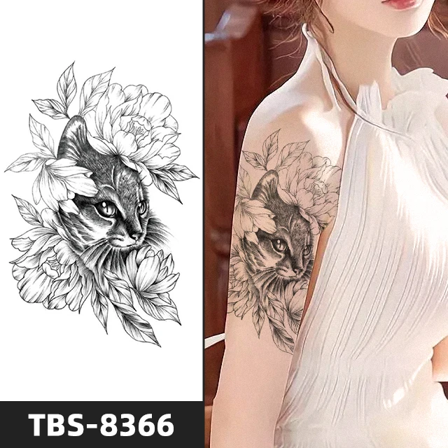 Wholesale Designs Waterproof Sticker Temporary Long Lasting Rose Flowers Tattoos Sticker