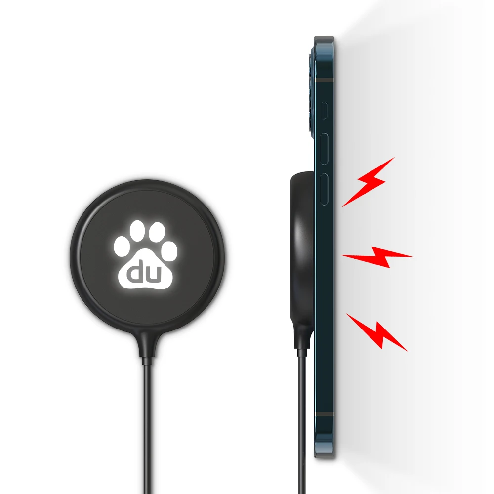 Type-C Output 15w Round Wireless Mobile Charger Magnetic Mini Round Wireless Charger for Watch Airpods Mobile Phones