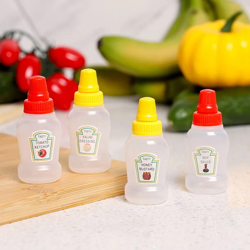 25ml Mini Condiment Squeeze Bottle for Ketchup - Plastic Portable Containers Bottle for Honey Syrup Soy Sauce Salad Dressing Oil