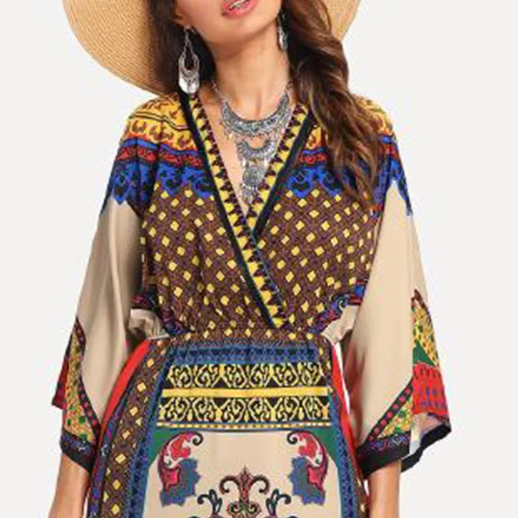 Fashion Women Plus Size Print Dress Traditional African Long Dress