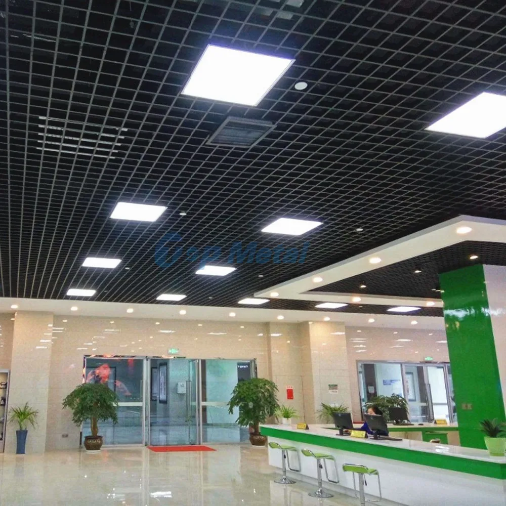 Decorative Grid Ceiling Modern Designs Grille Ceiling Panel Aluminium Suspended Ceilings For Building Materials