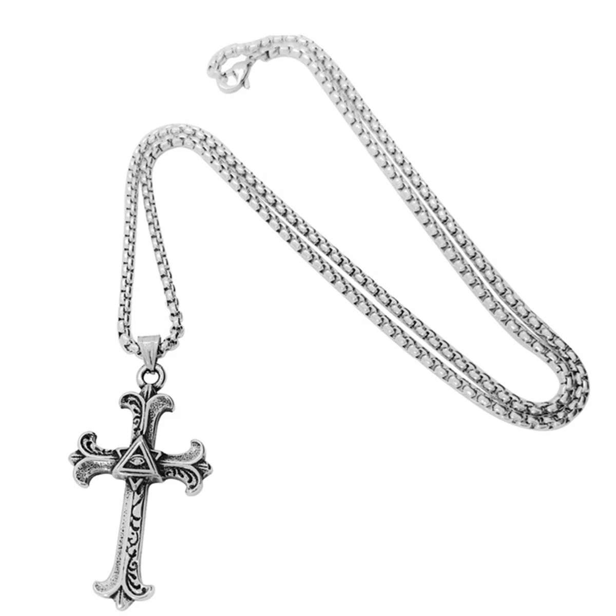 Bible Stainless Steel Necklace Woman Jewelry 2023 Trend Goth Eye of Horus Halloween Old Fashion Necklace Onlyfans Chains