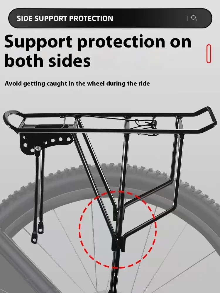 Wholesale low price Bicycle Rear Seat Luggage Cargo Carrier Adjustable Aluminum Bike Rear Seat Back Rack