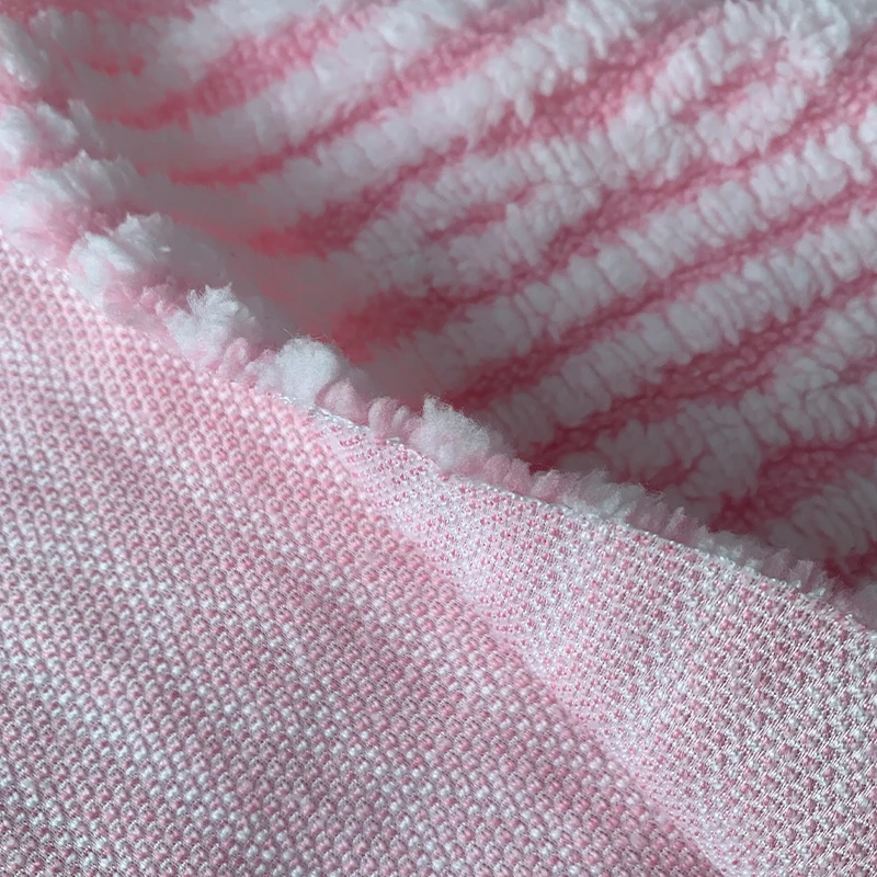 Wholesale Emboss Knit Baby Cotton Soft Stocklot Polyester Twill Fabric